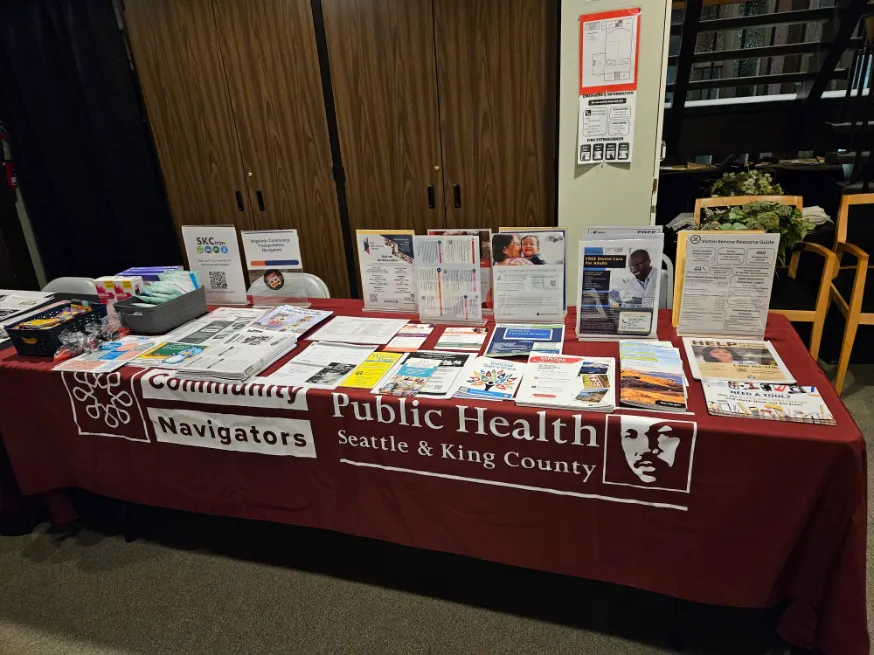 Image of the King County Public Health display table