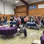 image of adults participating in prayer retreat activities