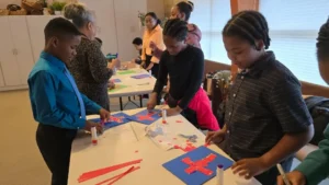 image of children working on a craft project